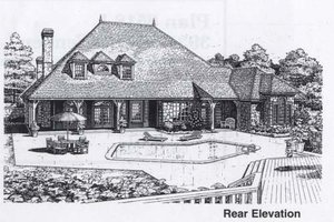 Exterior - Rear Elevation for Colonial House Plan #310-950 - 4 bed, 3.5 bath