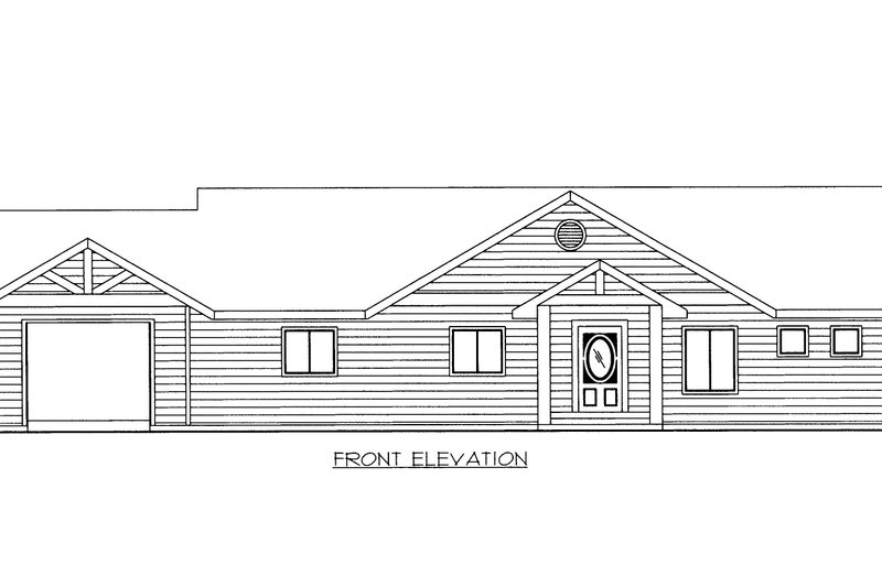 Home Plan - Exterior - Front Elevation 3 for Ranch House Plan #117-1105 - 2 bed, 2 bath