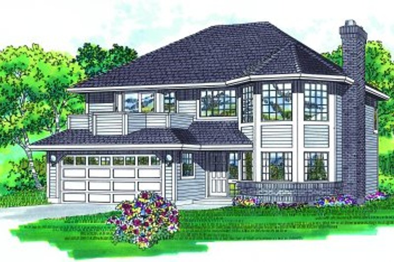 Exterior - Front Elevation 2 for Traditional House Plan #47-566 - 3 bed, 2 bath