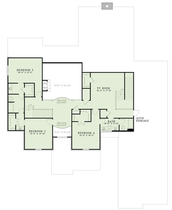 House Plan Design - European Floor Plan - Upper Floor Plan #17-2568
