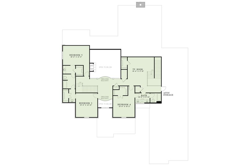 Home Plan - Floor Plan - Upper Floor for European House Plan #17-2568 - 5 bed, 4.5 bath