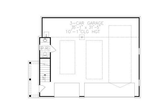Floor Plan - Main Floor for Country House Plan #54-554, 0 bath