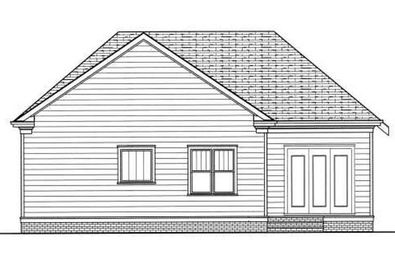 Home Plan - Exterior - Rear Elevation for Craftsman House Plan #413-788 - 3 bed, 2 bath