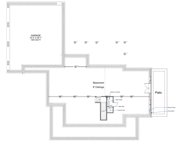 House Design - Floor Plan - Lower Floor for Farmhouse House Plan #1116-6 - 3 bed, 4.5 bath