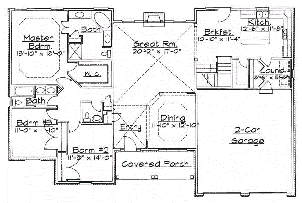 House Plan Design - Traditional Floor Plan - Main Floor Plan #31-128