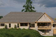 Craftsman Style House Plan - 3 Beds 3.5 Baths 4320 Sq/Ft Plan #923-431 Exterior 