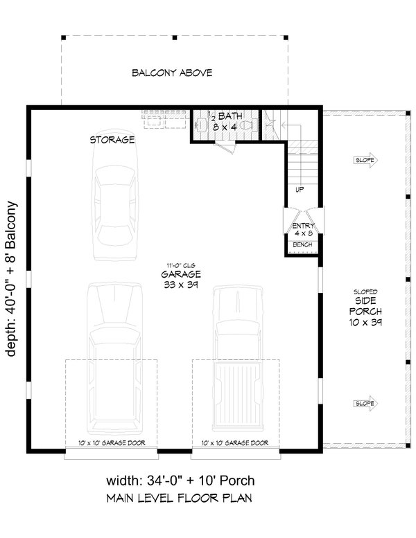 House Blueprint - Country Floor Plan - Main Floor Plan #932-1353