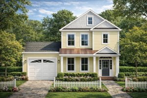 Colonial Exterior - Front Elevation Plan #1053-46