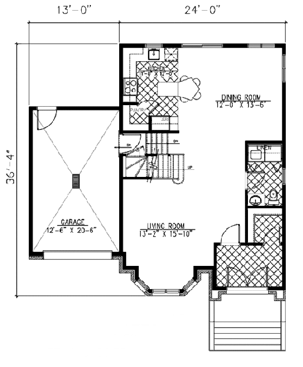 European Floor Plan - Main Floor Plan #138-250