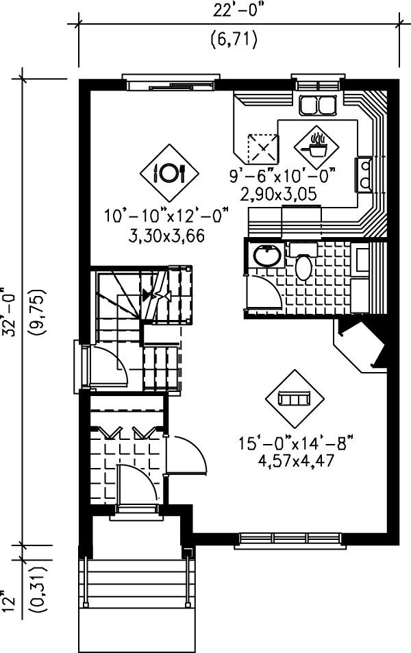 Dream House Plan - Traditional Floor Plan - Main Floor Plan #25-261
