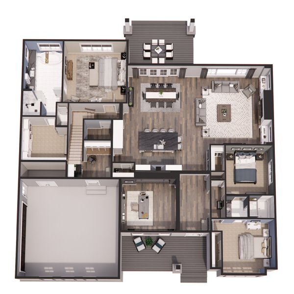 Traditional Floor Plan - Main Floor Plan #51-1258