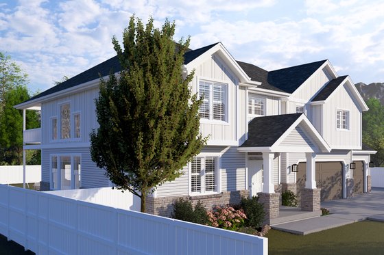 Exterior - Front Elevation 4 for Farmhouse House Plan #1060-241 - 4 bed, 3.5 bath