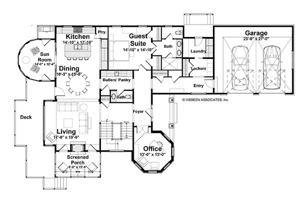 Dream House Plan - Floor Plan - Main Floor for Farmhouse House Plan #928-443 - 3 bed, 4.5 bath