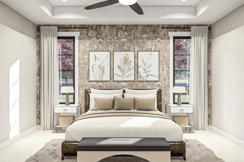 House Blueprint - Interior - Master Bedroom for Modern House Plan #455-532 - 4 bed, 4.5 bath