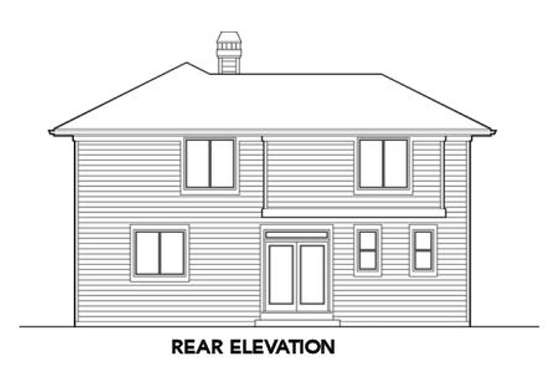 Architectural House Design - Exterior - Rear Elevation for Craftsman House Plan #48-310 - 3 bed, 2.5 bath