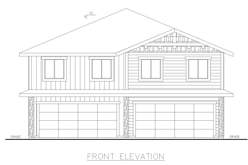 Home Plan - Exterior - Front Elevation 3 for Craftsman House Plan #117-1039 - 8 bed, 5 bath