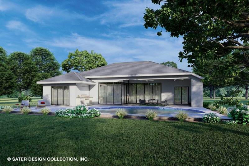 Architectural House Design - Exterior - Rear Elevation for Modern House Plan #930-531 - 3 bed, 3 bath