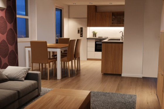 Interior - Kitchen for Contemporary House Plan #542-24 - 1 bed, 1 bath