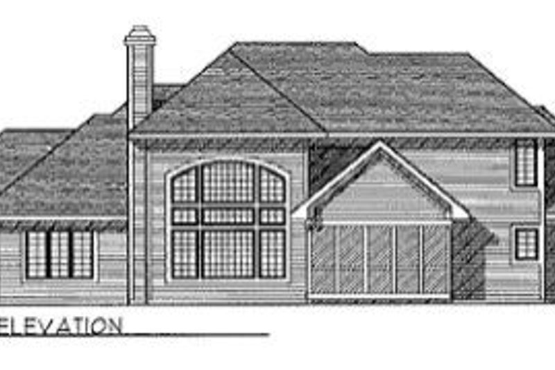 House Plan Design - Exterior - Rear Elevation for Traditional House Plan #70-431 - 3 bed, 2.5 bath