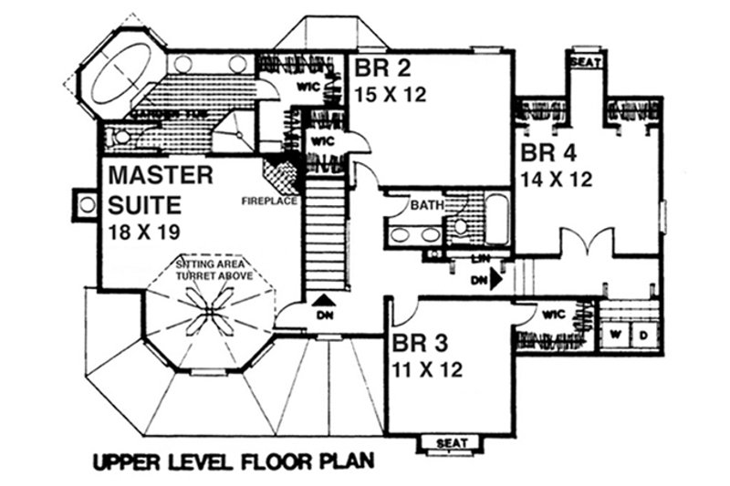 Home Plan - Floor Plan - Upper Floor for Victorian House Plan #30-204 - 4 bed, 2.5 bath