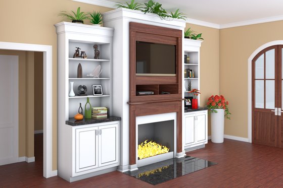 Interior - Family Room for European House Plan #21-339 - 3 bed, 2 bath