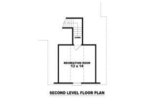 Floor Plan - Upper Floor for European House Plan #81-1452 - 3 bed, 2 bath