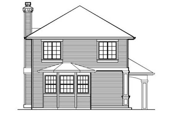 Exterior - Rear Elevation for Traditional House Plan #48-440 - 3 bed, 2.5 bath
