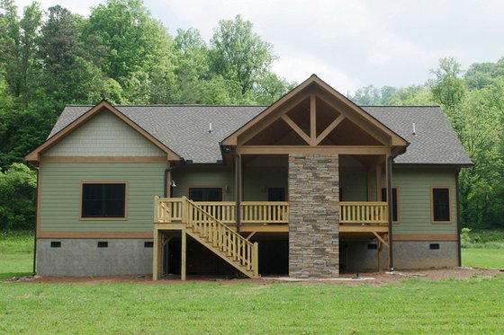 Exterior - Rear Elevation for Craftsman House Plan #932-10 - 3 bed, 2.5 bath