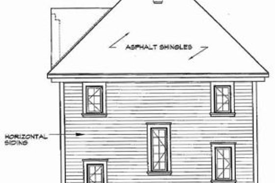 Exterior - Rear Elevation for Country House Plan #23-2165 - 1 bed, 1.5 bath
