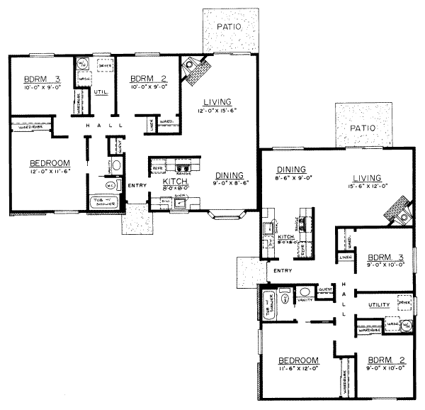 Ranch Floor Plan - Main Floor Plan #303-191