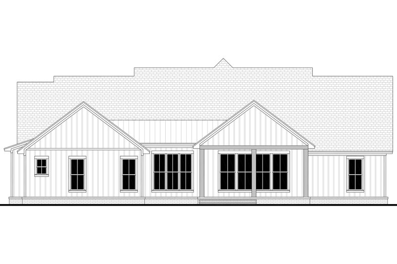 Dream House Plan - Exterior - Rear Elevation for Farmhouse House Plan #430-439 - 4 bed, 2.5 bath