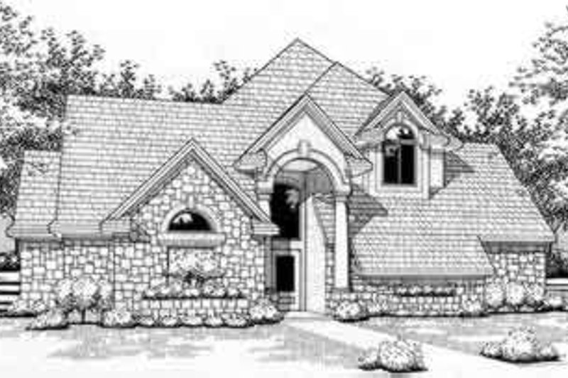 House Blueprint - Traditional Exterior - Front Elevation Plan #120-111