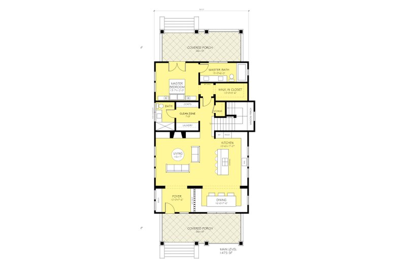 Dream House Plan - Floor Plan - Main Floor for Craftsman House Plan #888-10 - 3 bed, 3 bath