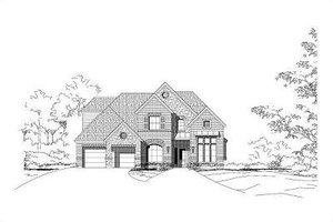 European Exterior - Front Elevation Plan #411-367