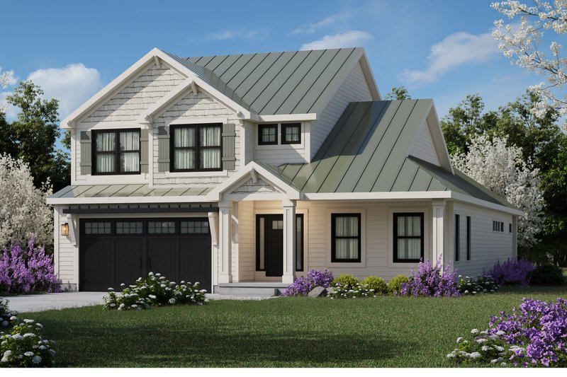 Dream House Plan - Craftsman Exterior - Front Elevation Plan #20-2571
