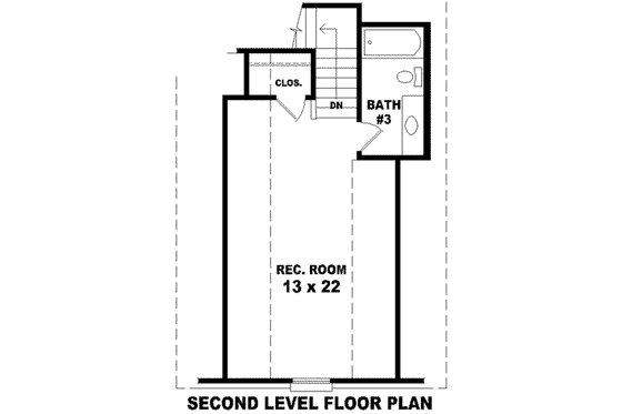 Floor Plan - Upper Floor for European House Plan #81-1104 - 3 bed, 3 bath