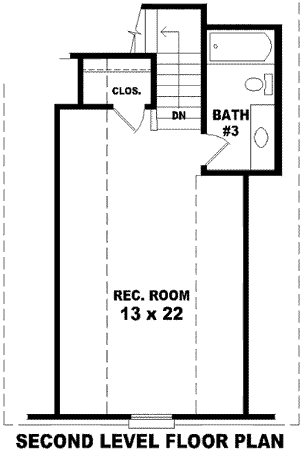 Floor Plan - Upper Floor for European House Plan #81-1104 - 3 bed, 3 bath