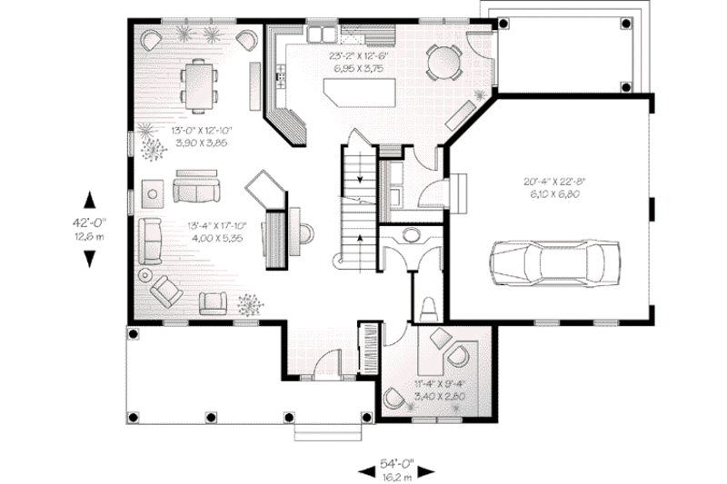 Traditional Style House Plan - 3 Beds 2.5 Baths 2406 Sq/Ft Plan #23-530 ...