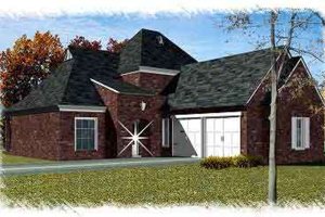 House Blueprint - European Exterior - Front Elevation Plan #15-276