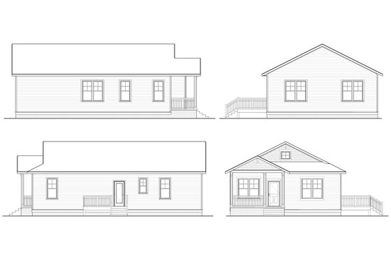 Exterior - Other Elevation for Craftsman House Plan #936-25 - 3 bed, 2 bath