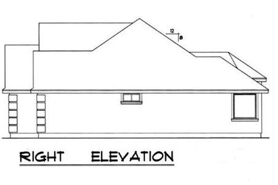 Exterior - Other Elevation 1 for Mediterranean House Plan #40-348 - 3 bed, 2 bath
