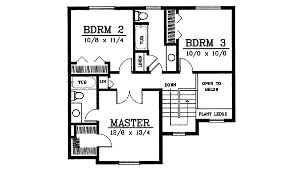 Home Plan - Traditional Floor Plan - Upper Floor Plan #94-217