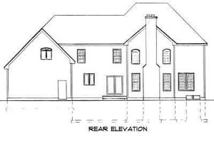 Exterior - Rear Elevation for Traditional House Plan #75-183 - 3 bed, 2.5 bath
