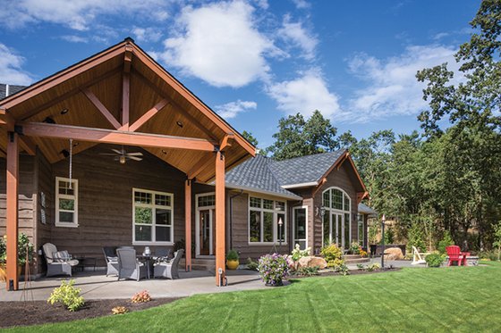 Exterior - Rear Elevation 3 for Ranch House Plan #48-712 - 3 bed, 3 bath