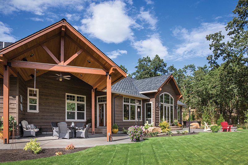 Architectural House Design - Exterior - Rear Elevation 3 for Ranch House Plan #48-712 - 3 bed, 3 bath