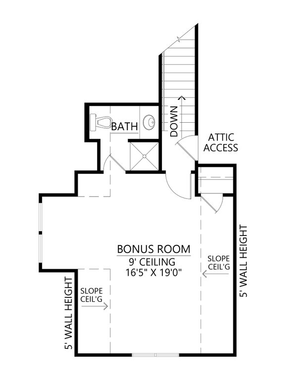 Farmhouse Floor Plan - Upper Floor Plan #1074-81
