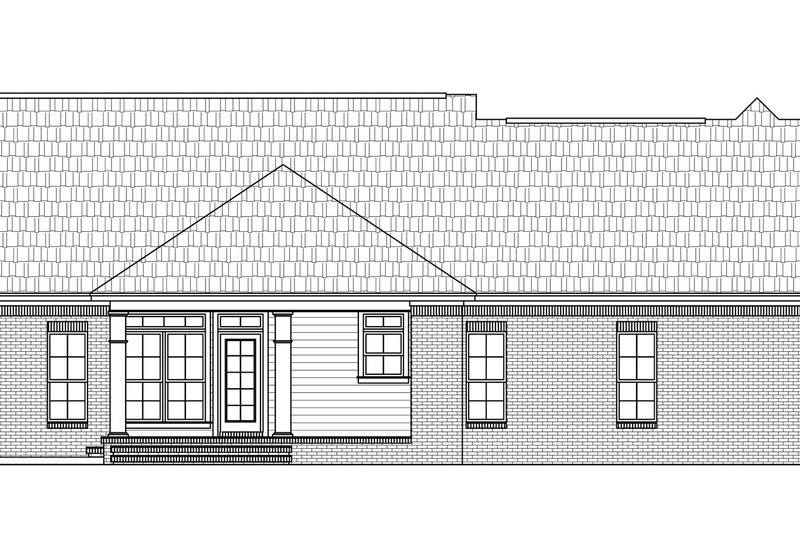 House Blueprint - Exterior - Rear Elevation for Farmhouse House Plan #21-514 - 3 bed, 2.5 bath