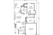Traditional Style House Plan - 2 Beds 2 Baths 1270 Sq/Ft Plan #320-481 