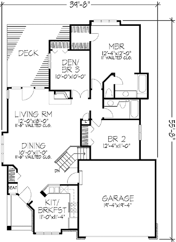 Home Plan - Traditional Floor Plan - Main Floor Plan #320-481