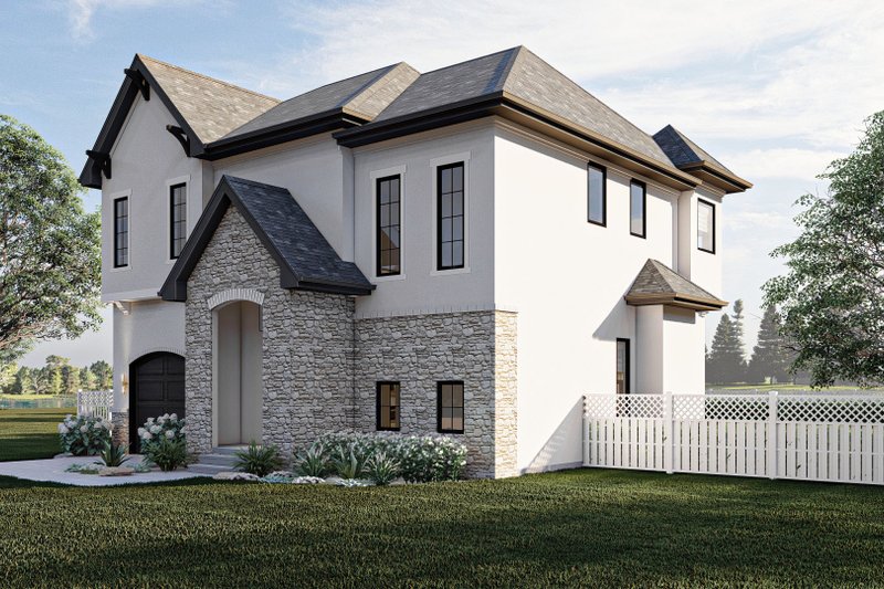 Architectural House Design - Exterior - Other Elevation 1 for European House Plan #455-177 - 3 bed, 2.5 bath